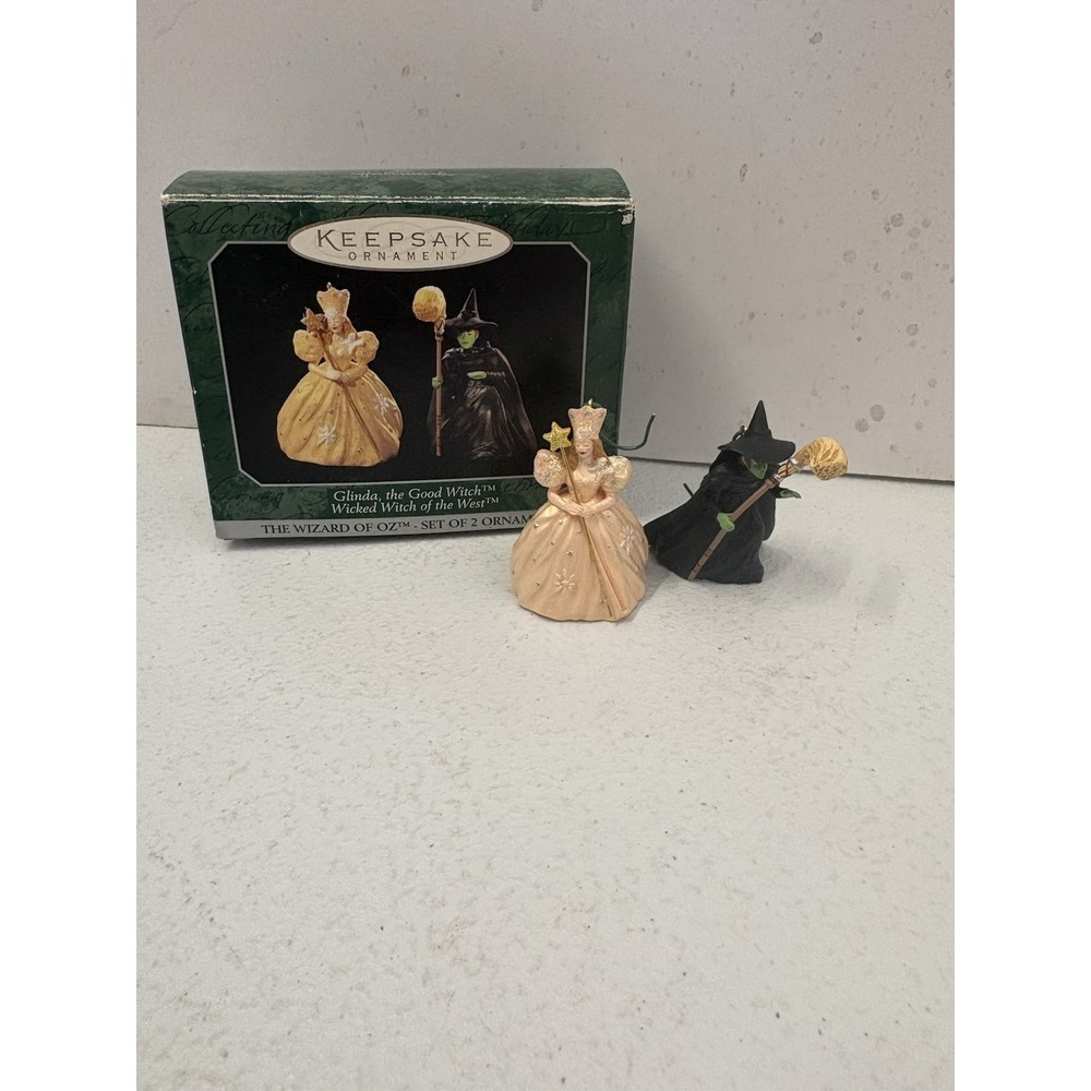 Hallmark 1997 Keepsake Wizard Of Oz Glinda The Good Witch And The Wicked Witch